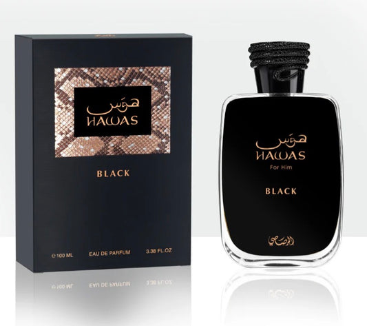 Rasasi Hawas Black Eau De Parfum - 3.4 Oz